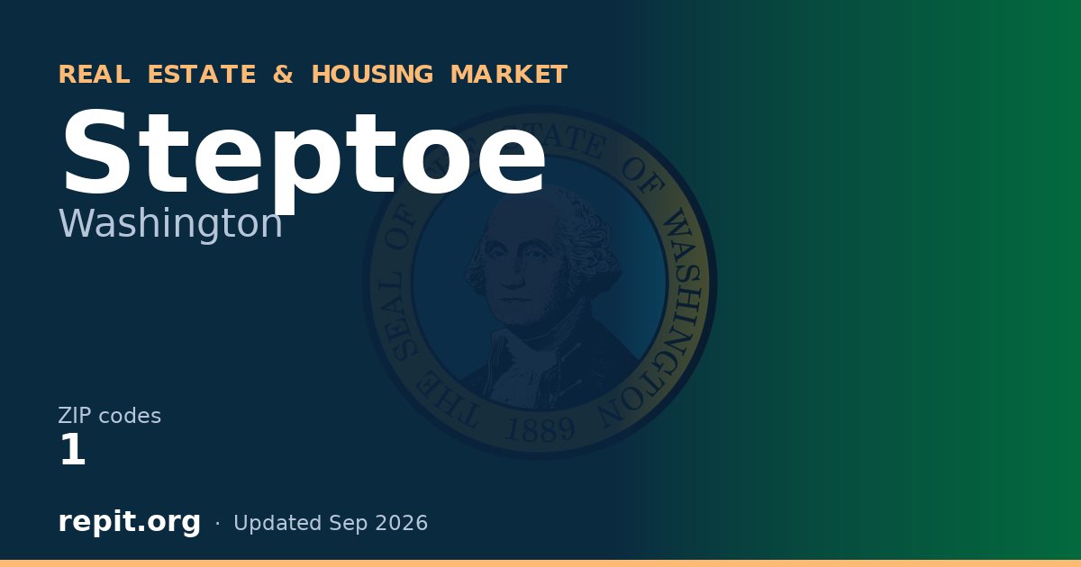 Steptoe, WA real estate and housing market — 1 ZIP code
