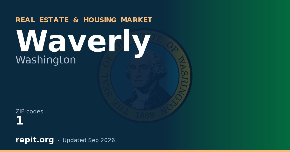 Waverly, WA real estate and housing market — 1 ZIP code