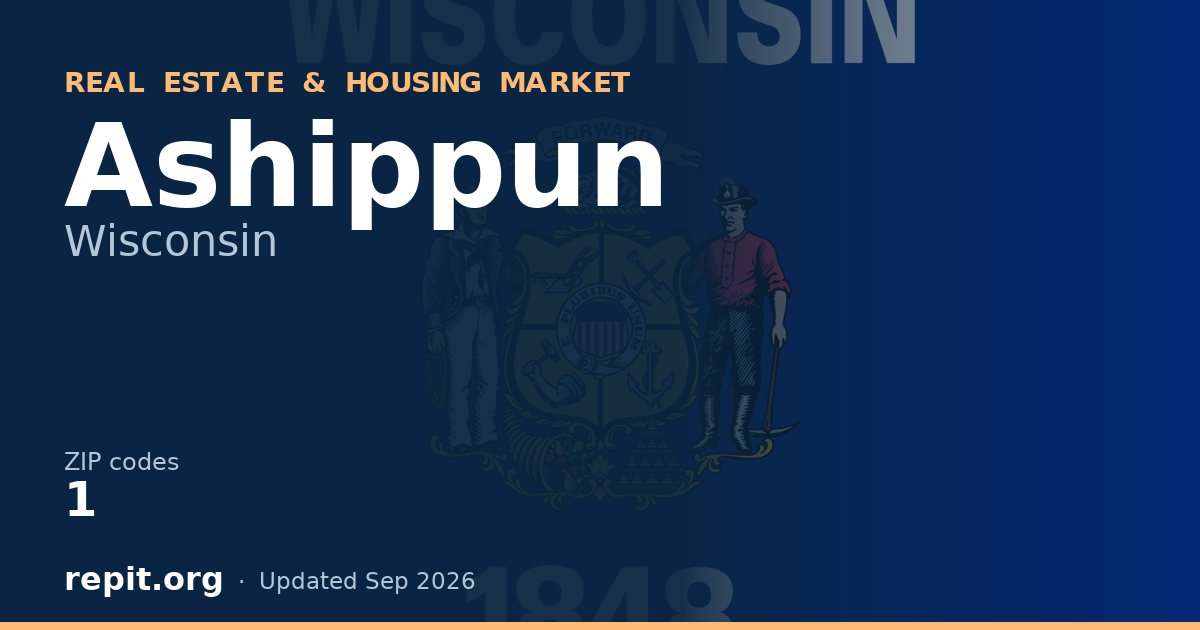 Ashippun, WI real estate and housing market — 1 ZIP code