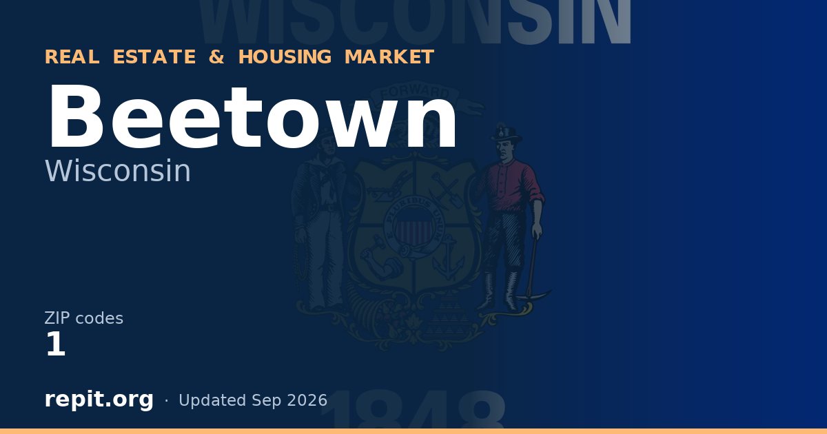Beetown, WI real estate and housing market — 1 ZIP code