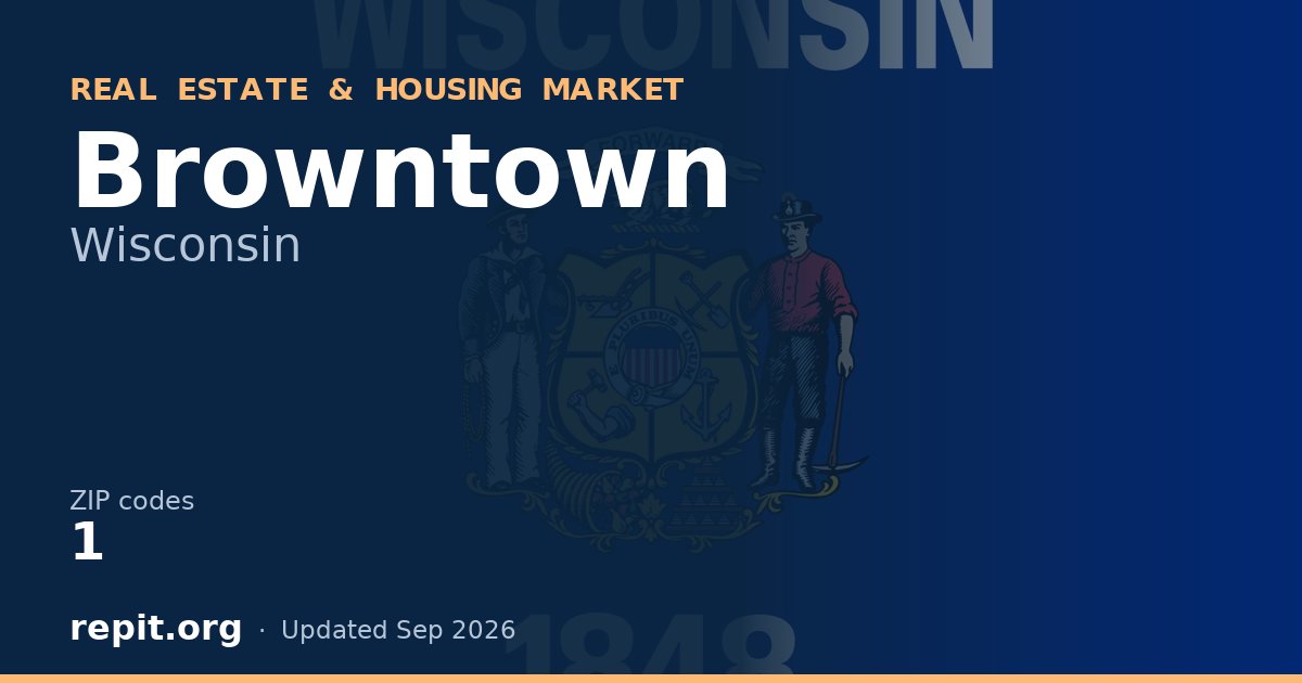 Browntown, WI real estate and housing market — 1 ZIP code