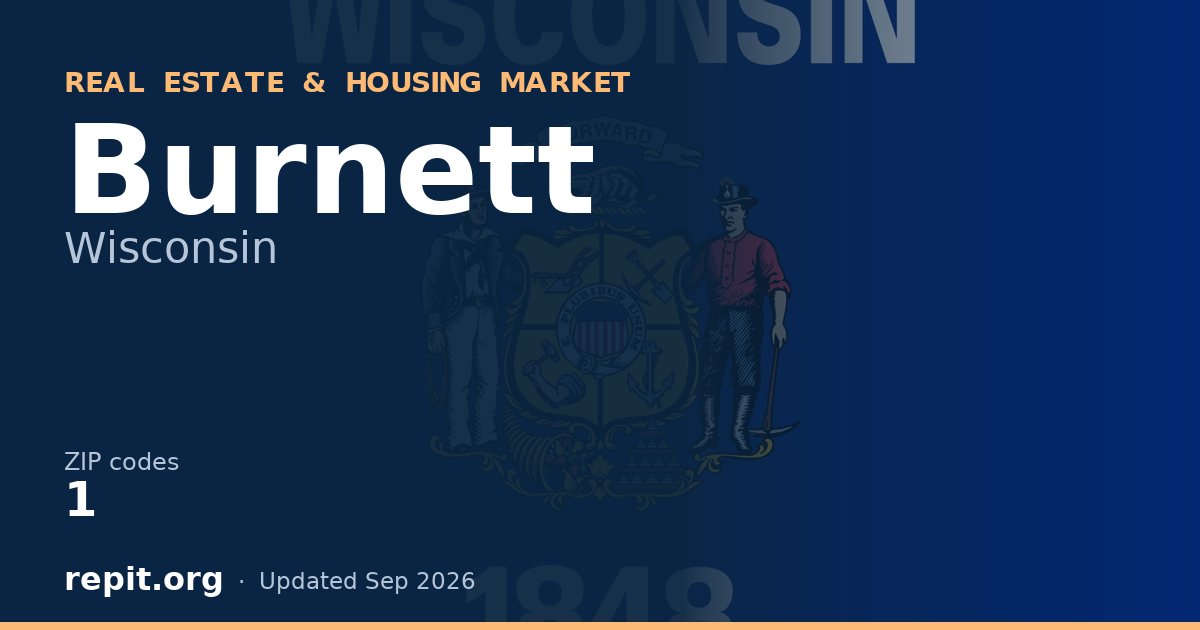 Burnett, WI real estate and housing market — 1 ZIP code