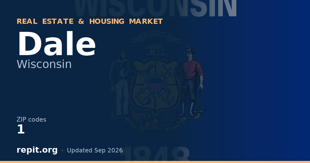 Dale, WI real estate and housing market — 1 ZIP code