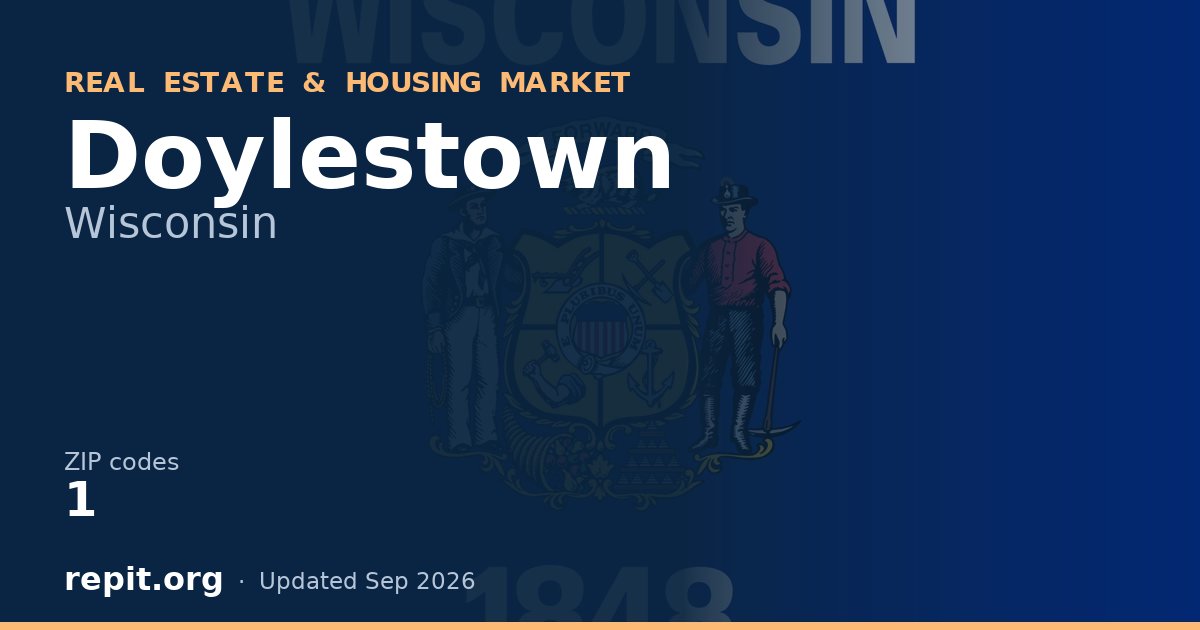 Doylestown, WI real estate and housing market — 1 ZIP code