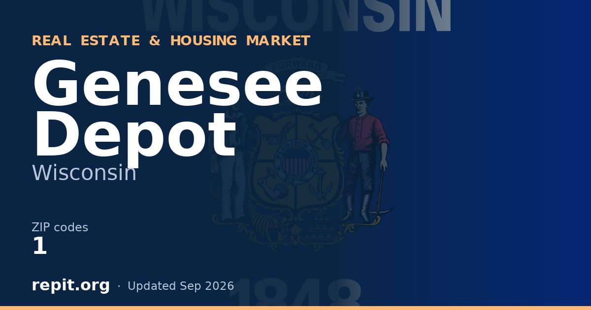 Genesee Depot, WI real estate and housing market — 1 ZIP code