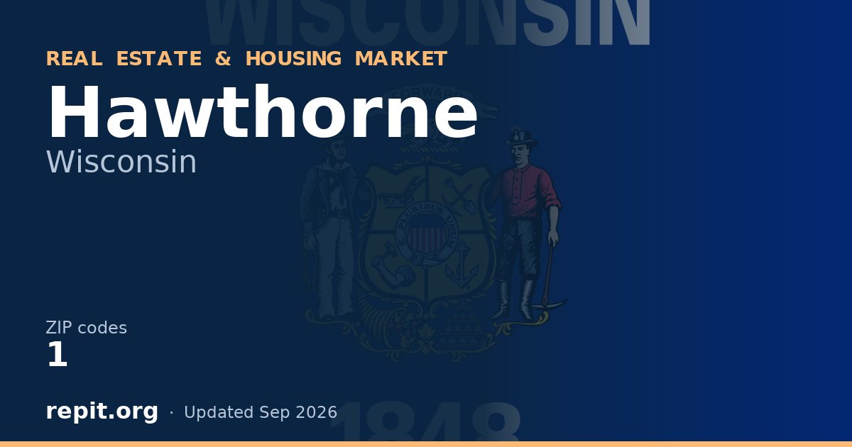 Hawthorne, WI real estate and housing market — 1 ZIP code