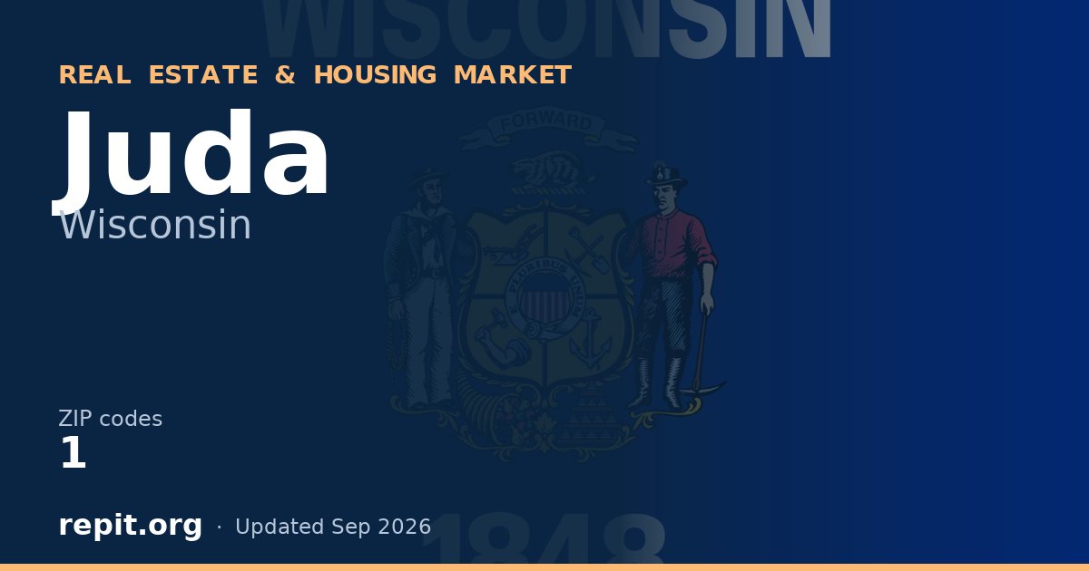 Juda, WI real estate and housing market — 1 ZIP code