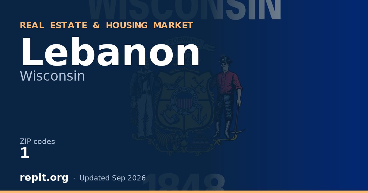 Lebanon, WI real estate and housing market — 1 ZIP code