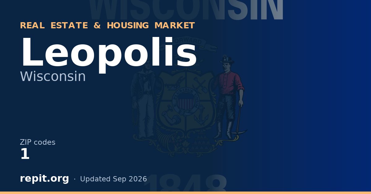 Leopolis, WI real estate and housing market — 1 ZIP code