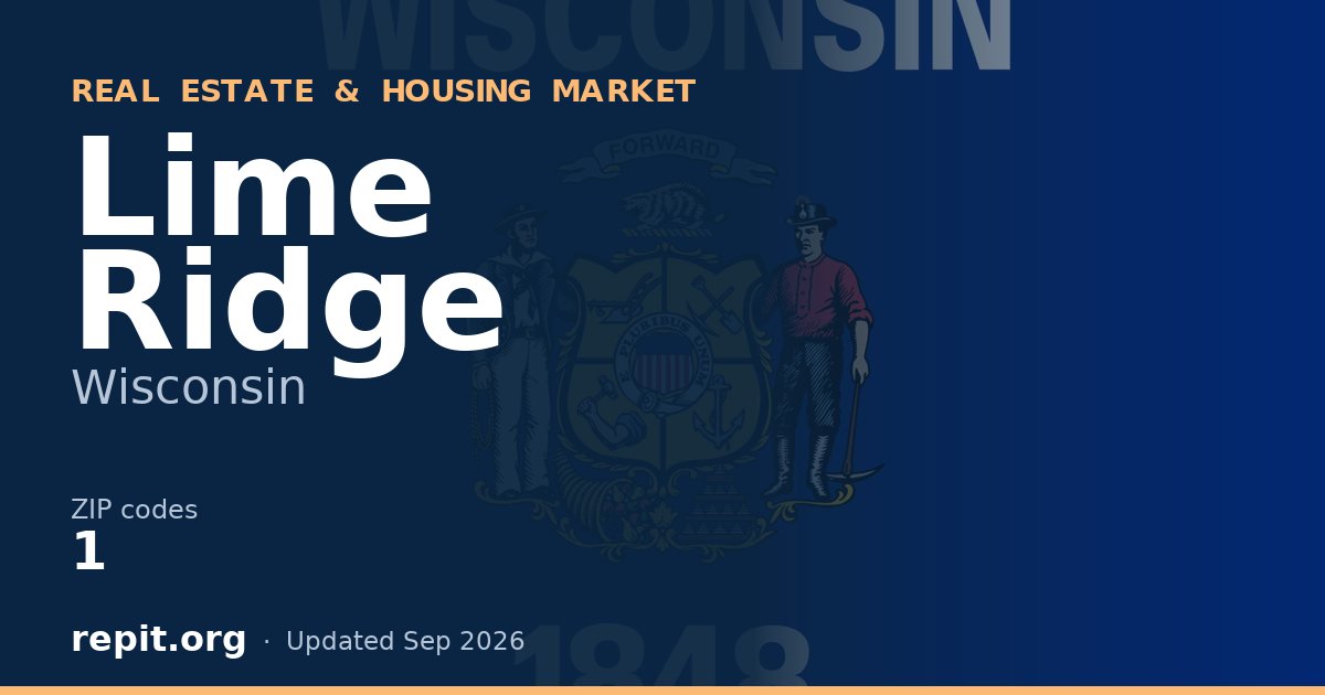 Lime Ridge, WI real estate and housing market — 1 ZIP code