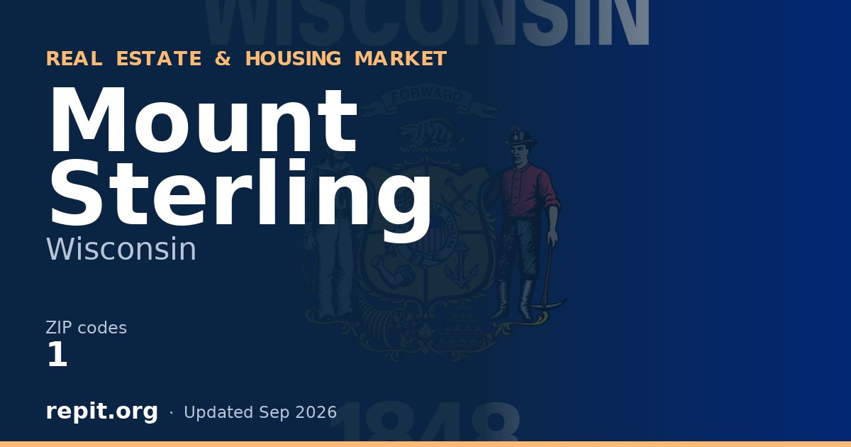 Mount Sterling, WI real estate and housing market — 1 ZIP code
