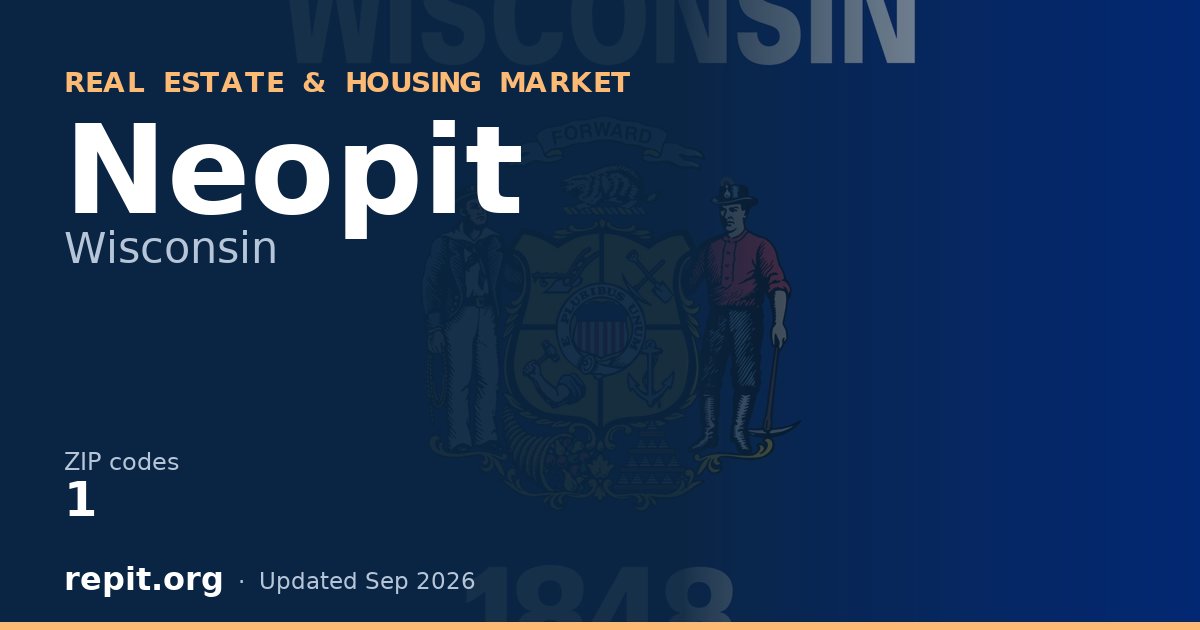 Neopit, WI real estate and housing market — 1 ZIP code