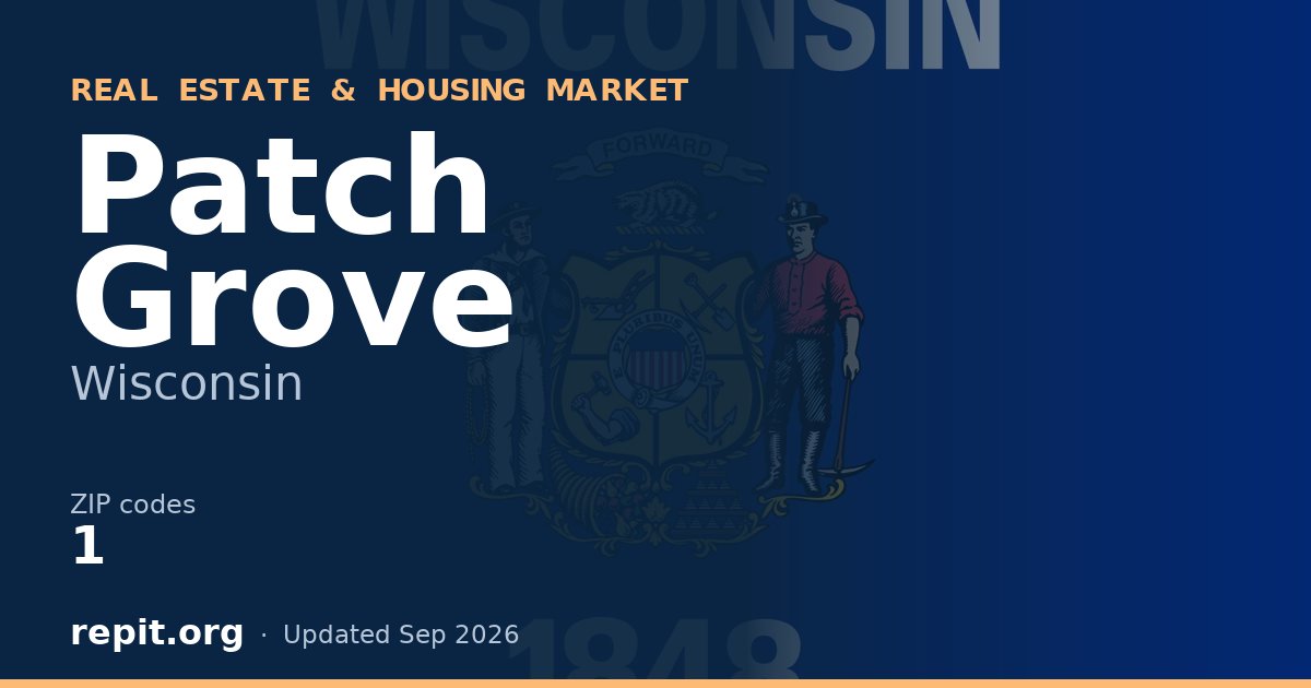 Patch Grove, WI real estate and housing market — 1 ZIP code