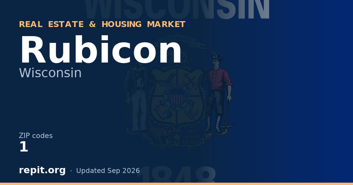 Rubicon, WI real estate and housing market — 1 ZIP code