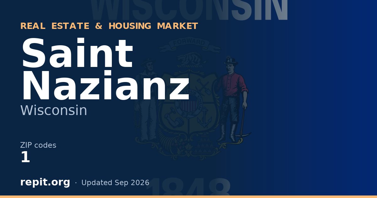 Saint Nazianz, WI real estate and housing market — 1 ZIP code