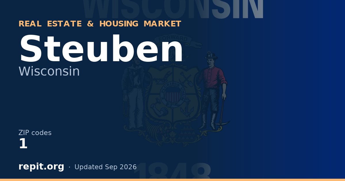 Steuben, WI real estate and housing market — 1 ZIP code