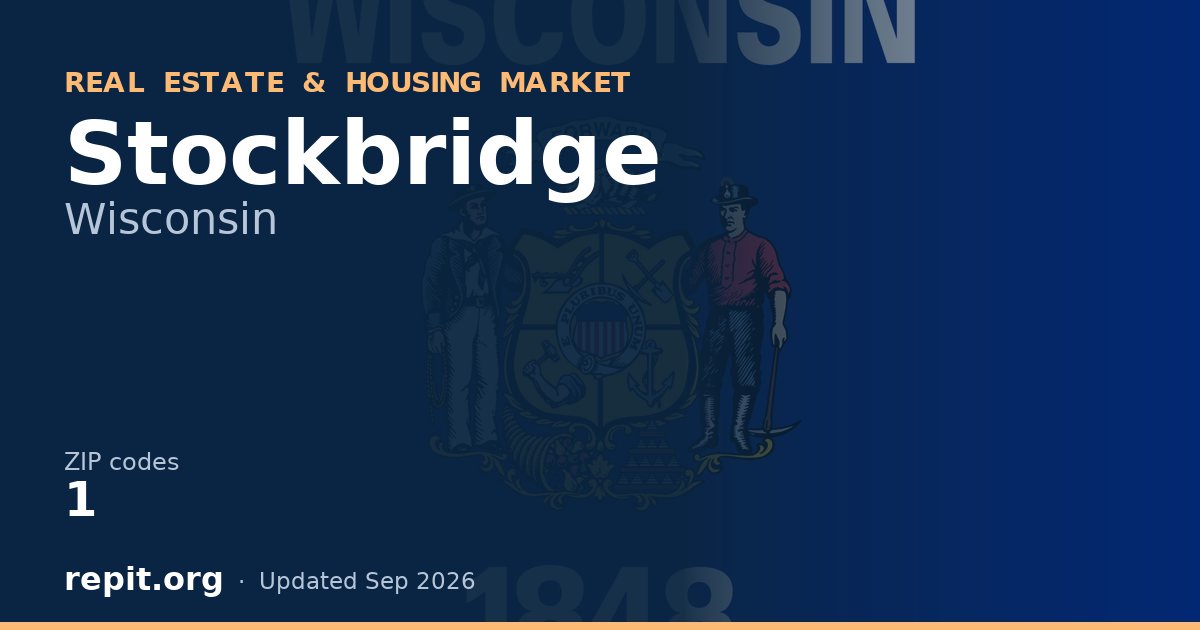 Stockbridge, WI real estate and housing market — 1 ZIP code