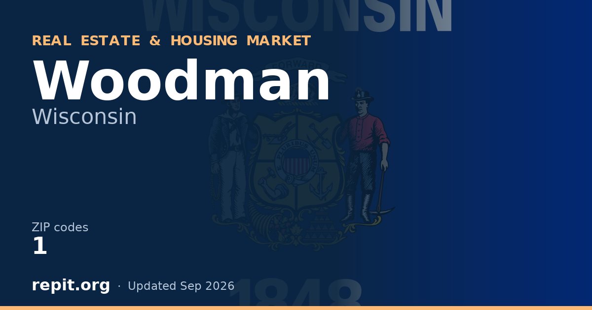 Woodman, WI real estate and housing market — 1 ZIP code