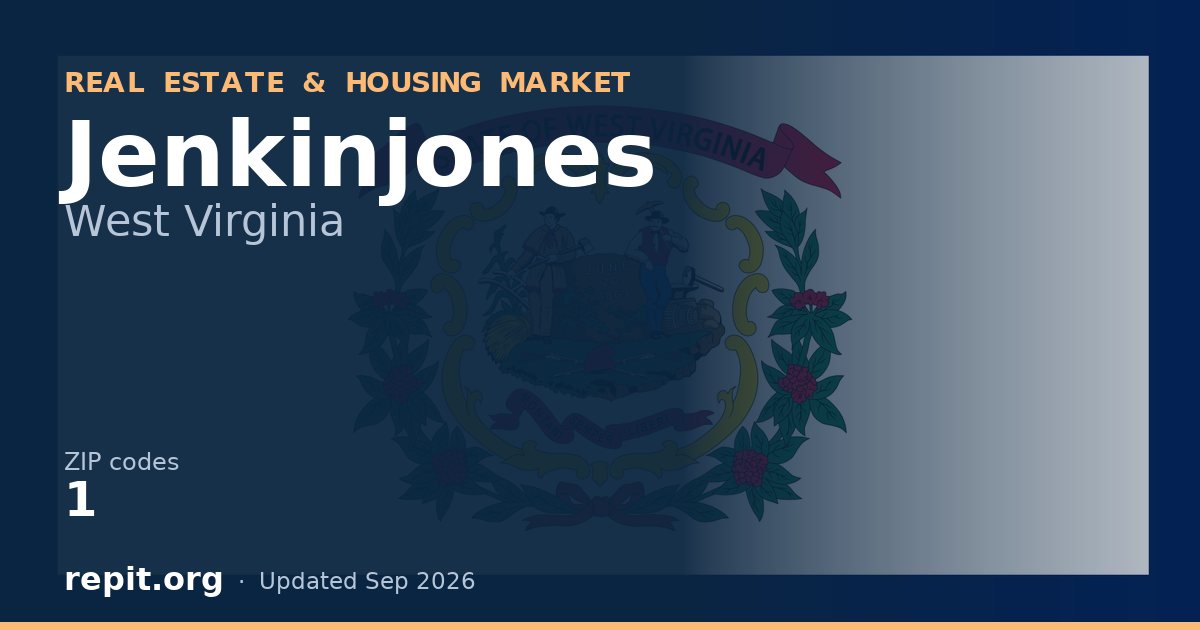 Jenkinjones, WV real estate and housing market — 1 ZIP code