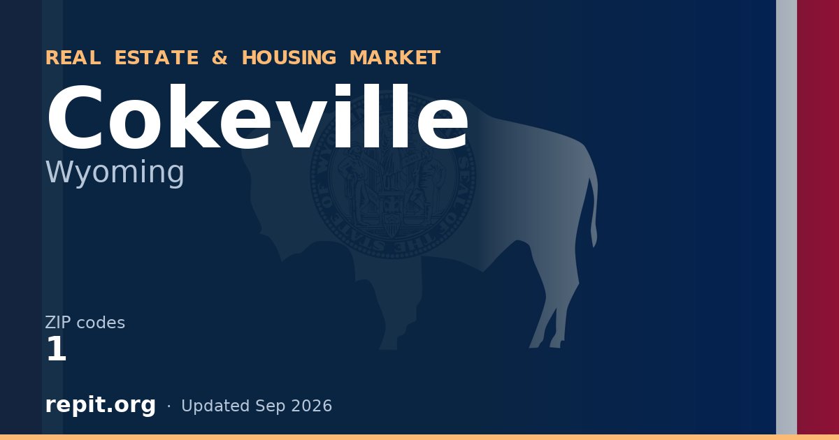 Cokeville, WY real estate and housing market — 1 ZIP code