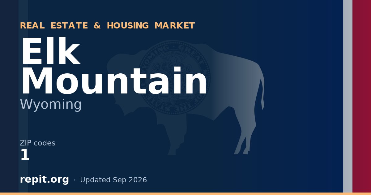 Elk Mountain, WY real estate and housing market — 1 ZIP code