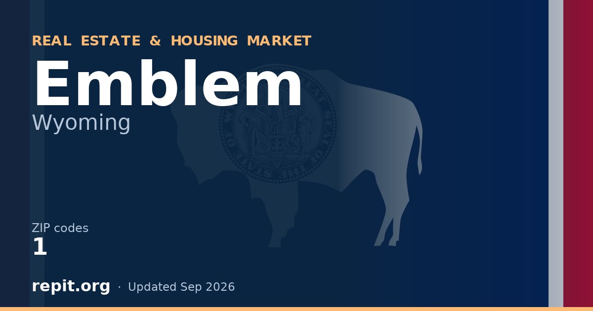 Emblem, WY real estate and housing market — 1 ZIP code