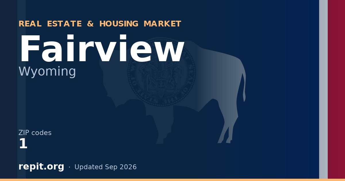 Fairview, WY real estate and housing market — 1 ZIP code