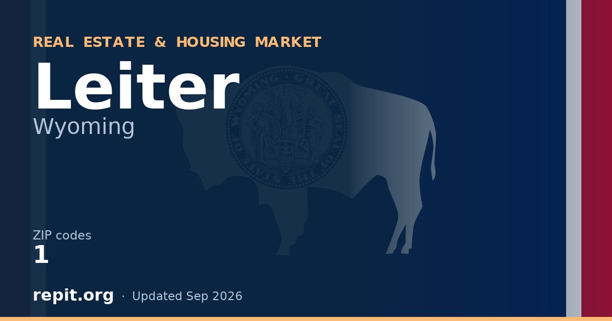 Leiter, WY real estate and housing market — 1 ZIP code