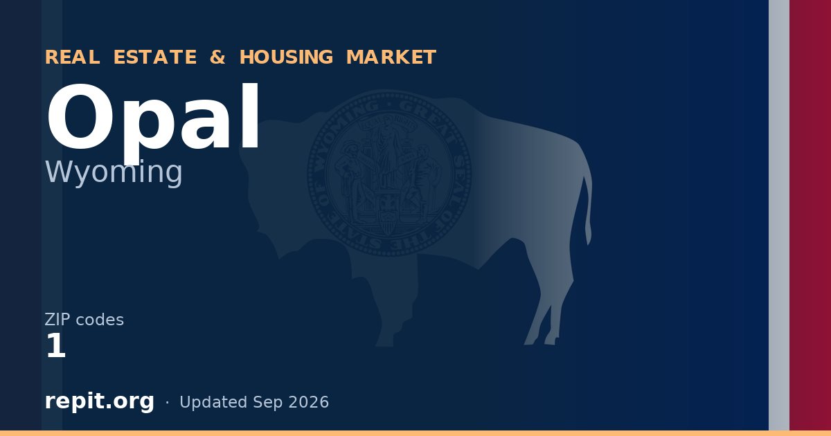 Opal, WY real estate and housing market — 1 ZIP code