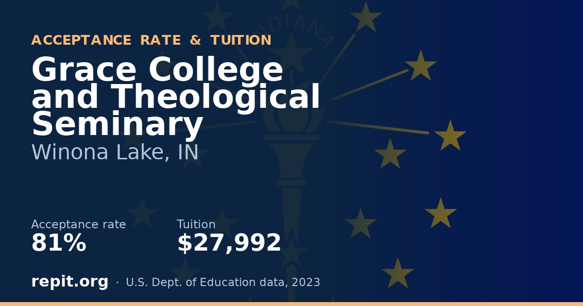 Grace College and Theological Seminary — acceptance rate 81%, tuition $27,992