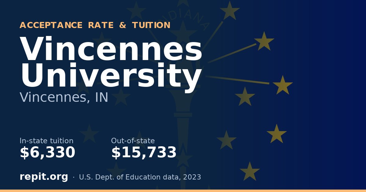 Vincennes University — tuition $6,330 in-state, $15,733 out-of-state