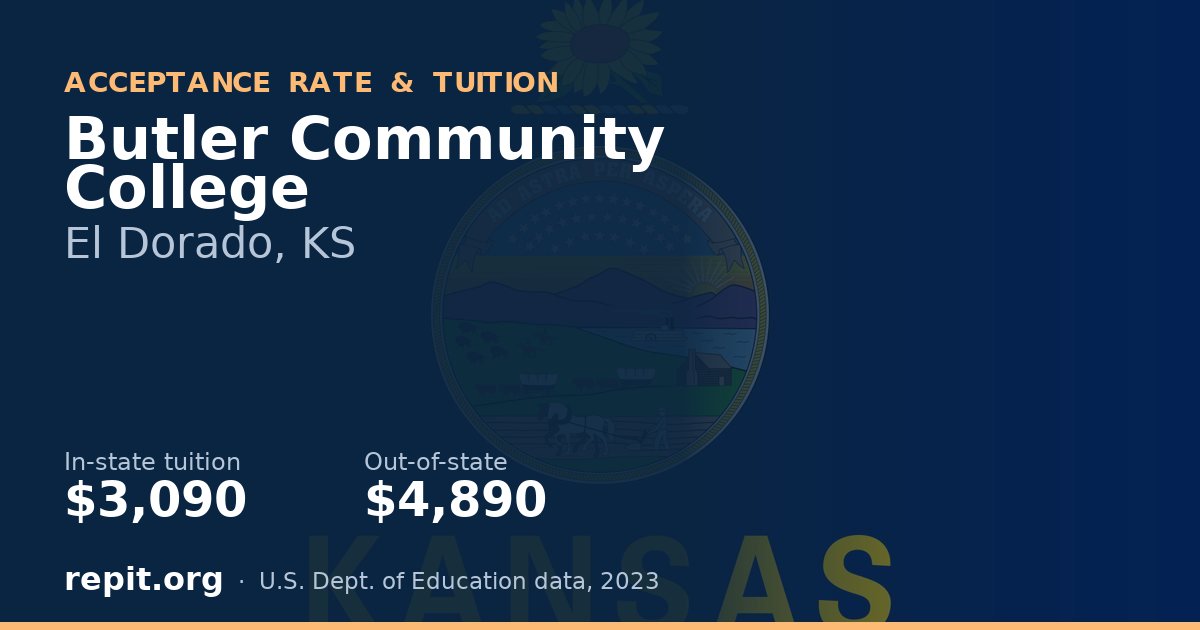 Butler Community College — tuition $3,090 in-state, $4,890 out-of-state