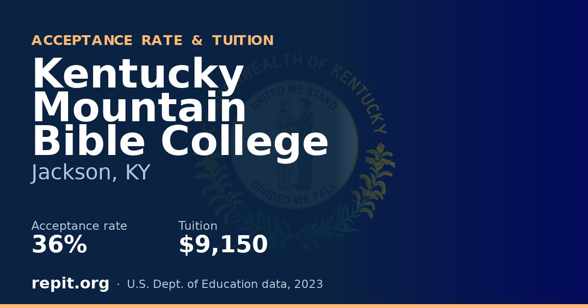 Kentucky Mountain Bible College — acceptance rate 36%, tuition $9,150