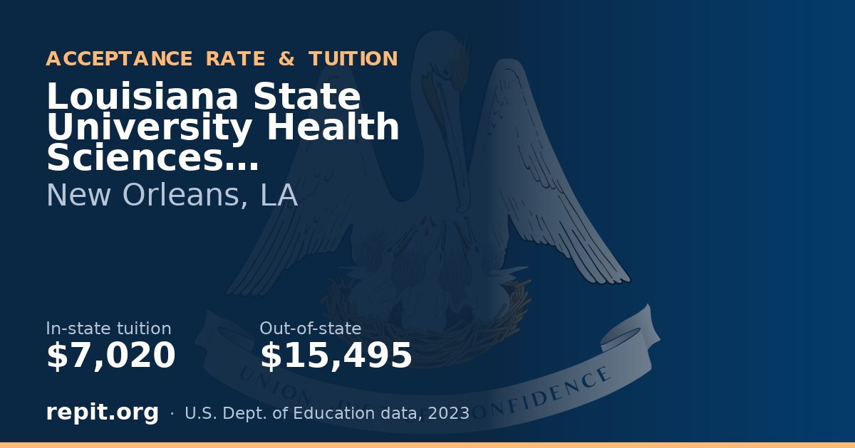 Louisiana State University Health Sciences Center-New Orleans — tuition $7,020 in-state, $15,495 out-of-state