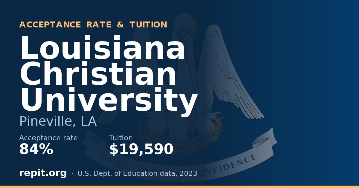Louisiana Christian University — acceptance rate 84%, tuition $19,590