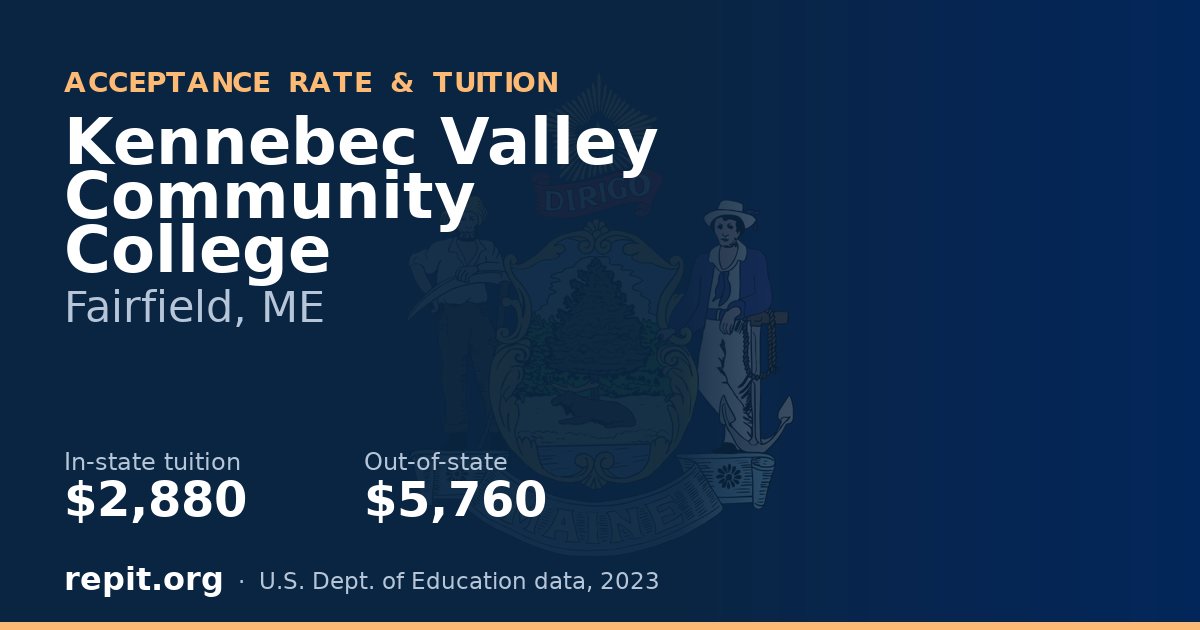 Kennebec Valley Community College — tuition $2,880 in-state, $5,760 out-of-state