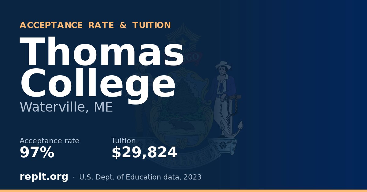 Thomas College — acceptance rate 97%, tuition $29,824