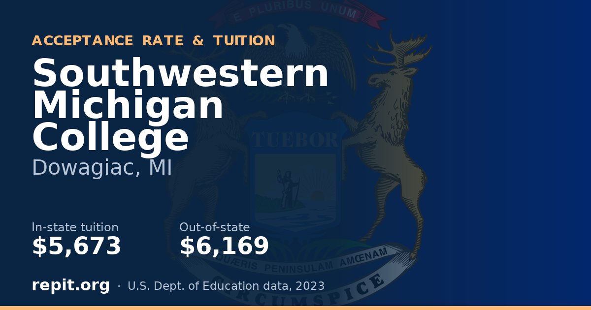 Southwestern Michigan College — tuition $5,673 in-state, $6,169 out-of-state