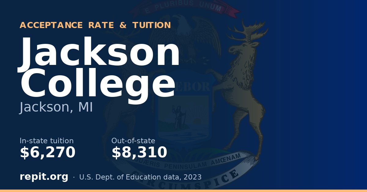 Jackson College — tuition $6,270 in-state, $8,310 out-of-state