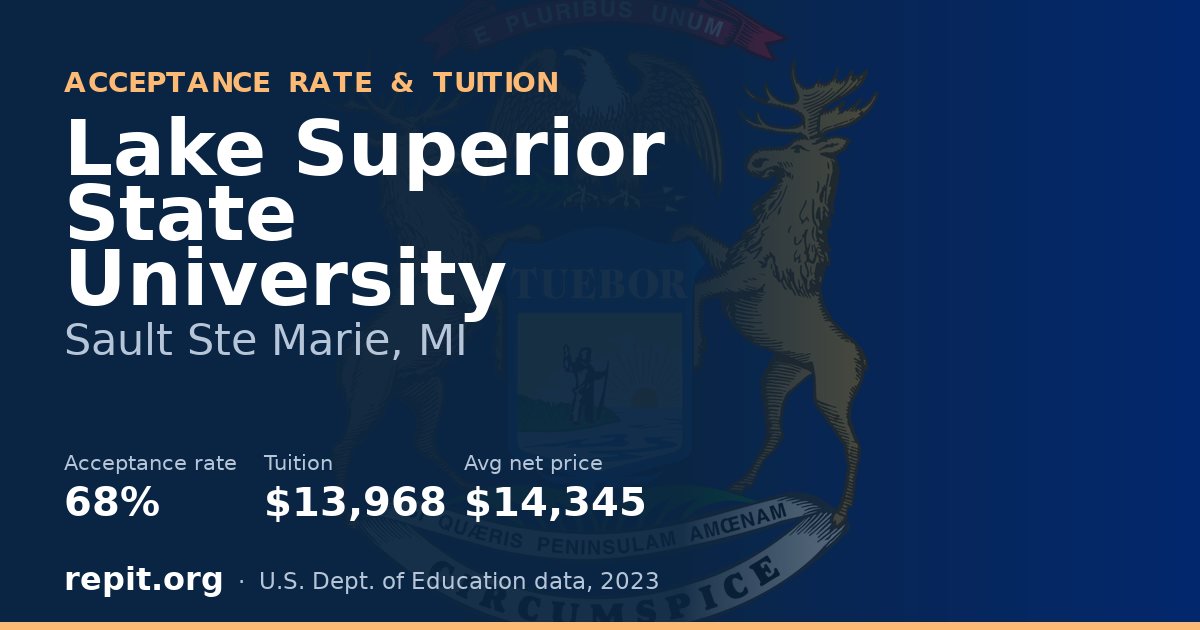 Lake Superior State University — acceptance rate 68%, tuition $13,968