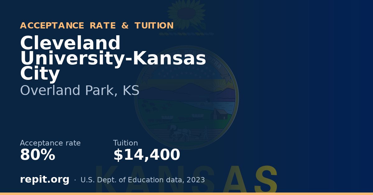 Cleveland University-Kansas City — acceptance rate 80%, tuition $14,400
