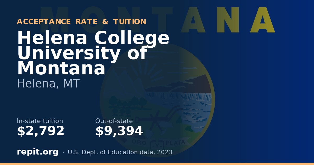 Helena College University of Montana — tuition $2,792 in-state, $9,394 out-of-state
