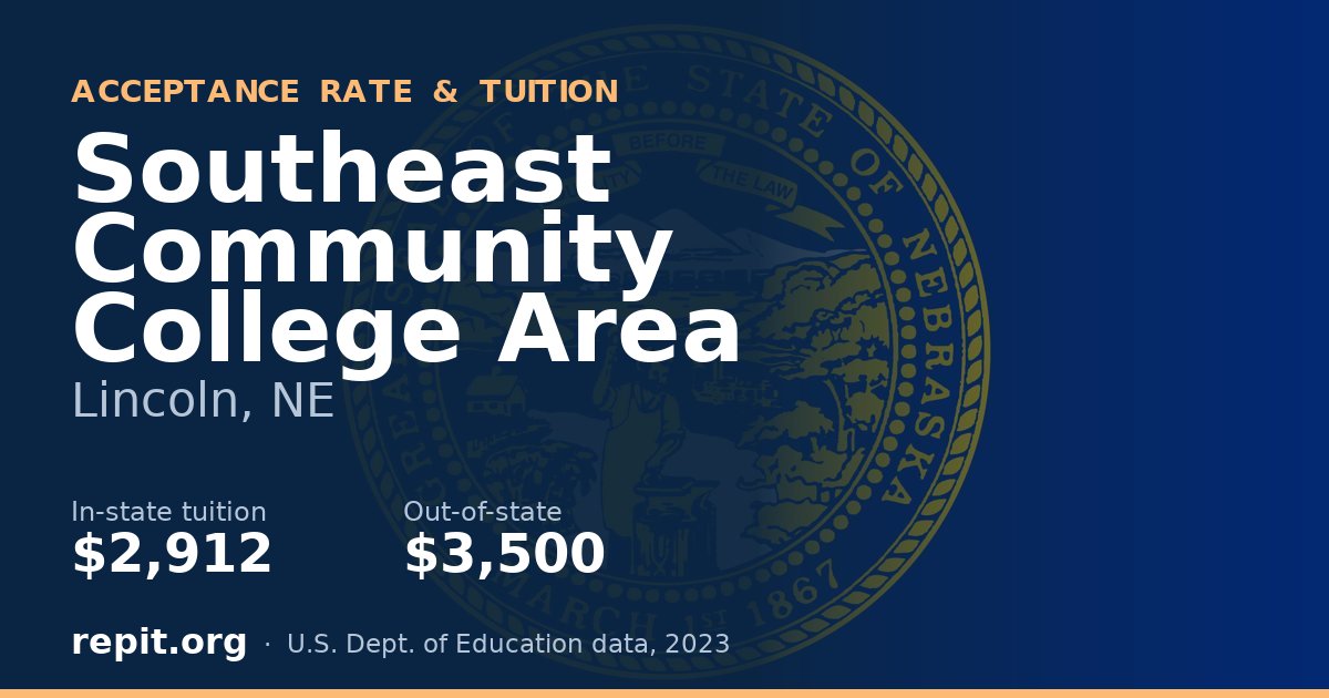 Southeast Community College Area — tuition $2,912 in-state, $3,500 out-of-state
