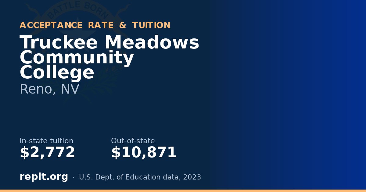 Truckee Meadows Community College — tuition $2,772 in-state, $10,871 out-of-state