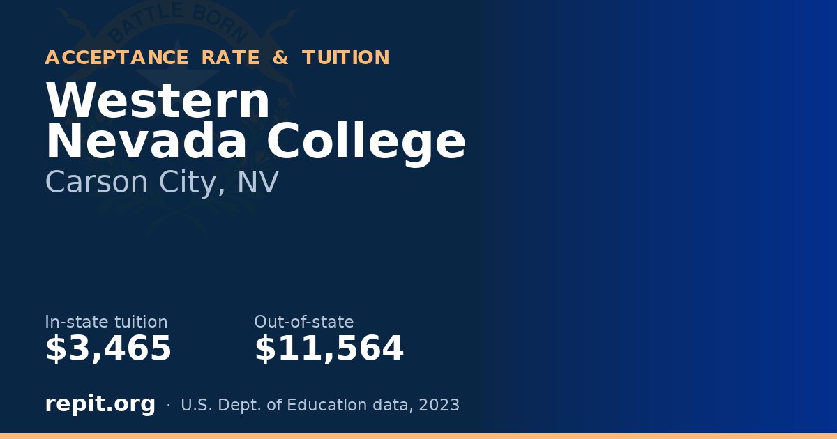 Western Nevada College — tuition $3,465 in-state, $11,564 out-of-state