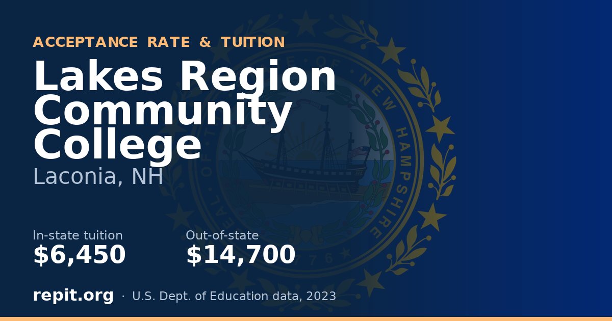 Lakes Region Community College — tuition $6,450 in-state, $14,700 out-of-state