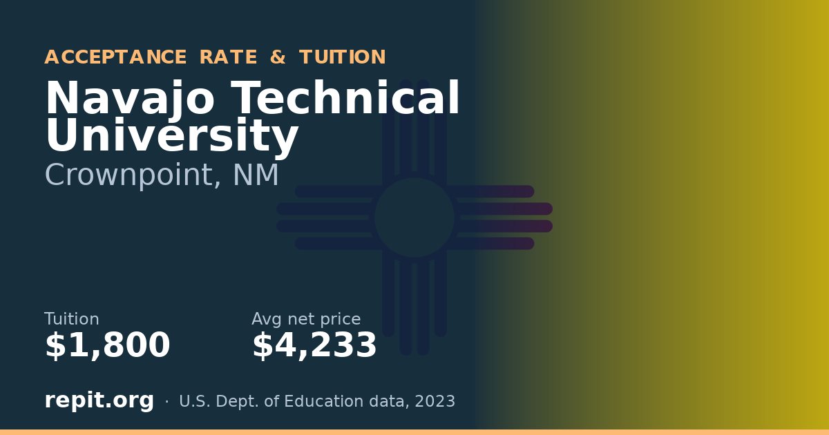 Navajo Technical University — tuition $1,800
