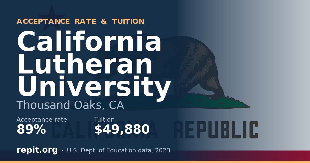 California Lutheran University — acceptance rate 89%, tuition $49,880