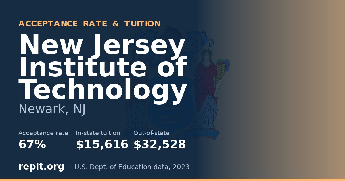 New Jersey Institute of Technology — acceptance rate 67%, tuition $15,616 in-state, $32,528 out-of-state