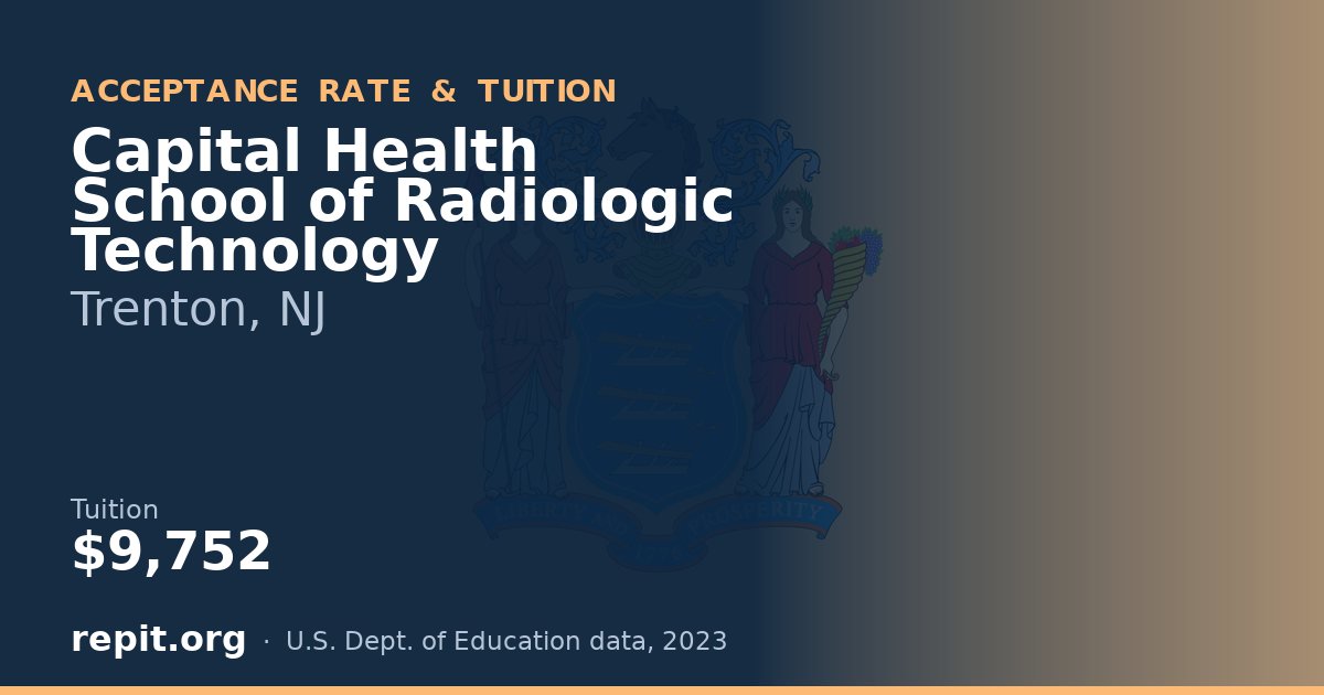 Capital Health School of Radiologic Technology — tuition $9,752